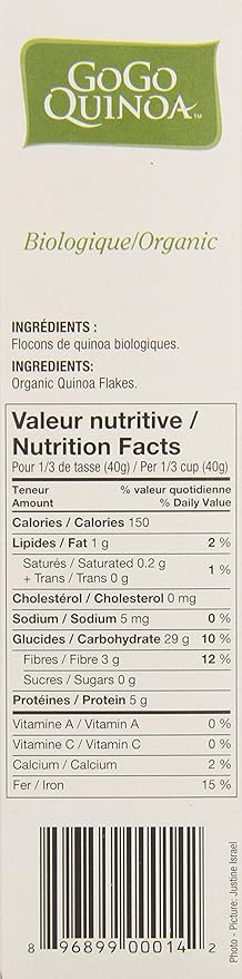 GoGo Organic Quinoa Flakes 350gm