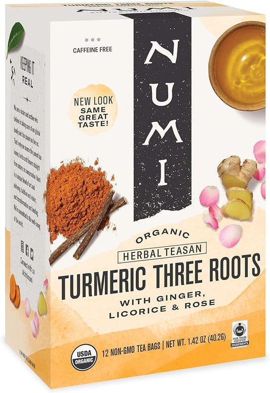 Numi Organics Three Roots Turmeric Tea 12ct