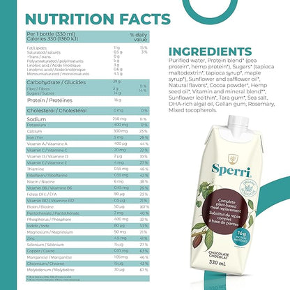 Sperri Plant Based Meal Replacement Chocolate 330ml