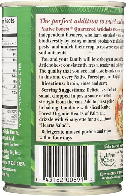 Native Forest Organic Artichoke Heart quarters 400gm