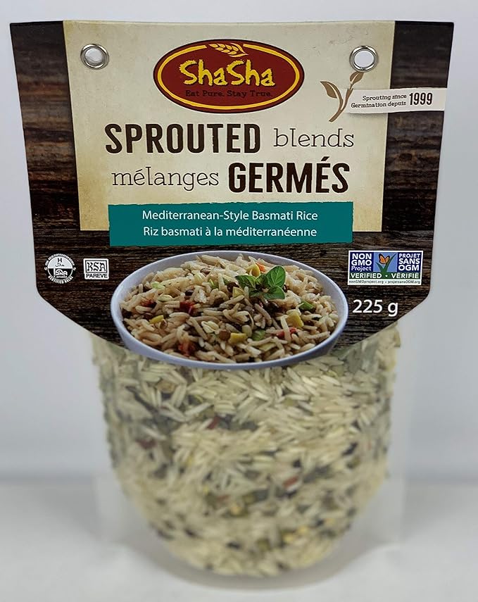 Shasha Organic Mediterranean Style Basmati Rice 225g