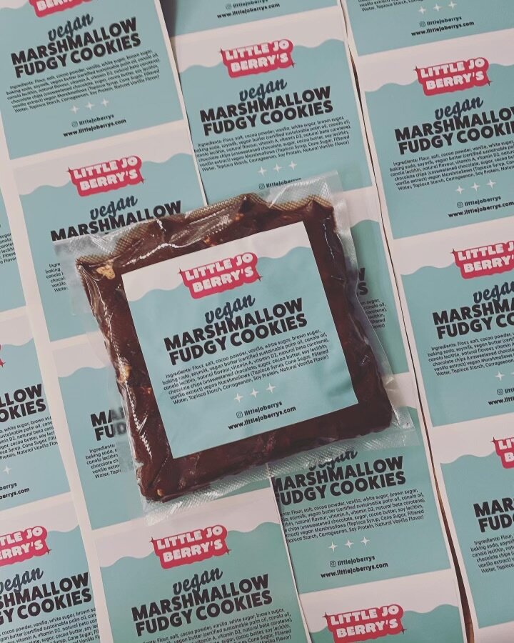 Little Jo Berrys Vegan Frozen take home and bake Marshmallow Fudgy Cookies