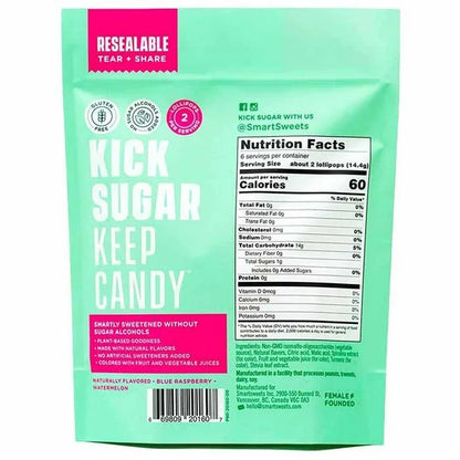 Smart Sweets Hard Candies Lollipop 86gm