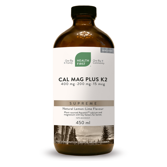 Health First Cal Mag Plus K2 supreme Natural Lemon Lime 450ml