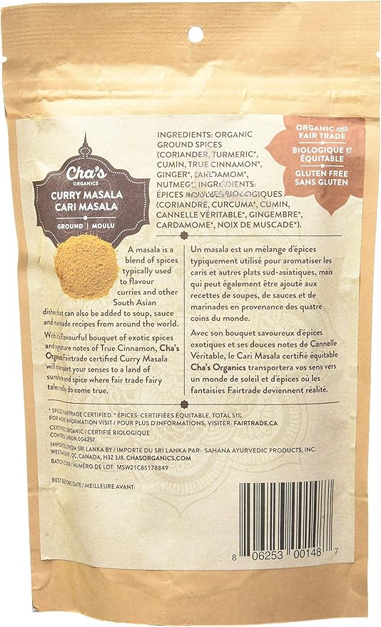 Cha's Organics Curry Masala Ground 150gm