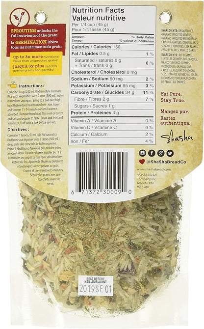 Shasha Sprouted Indian-Style Basmati Rice Blend 225g