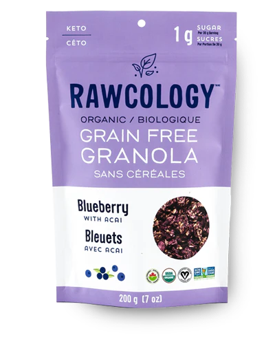Rawcology Organic Blueberry with Acai Raw Crunch Granola 200gm