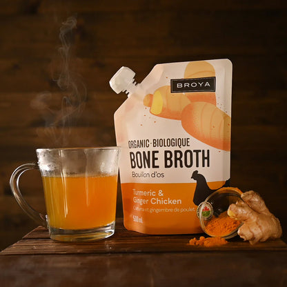 Broya Turmeric and Ginger Chicken Bone Broth 500ml