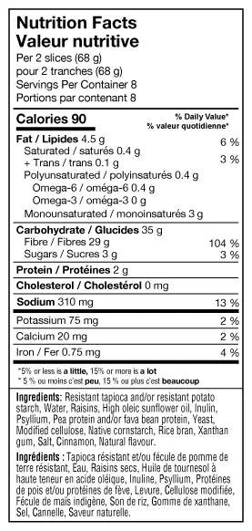 Carbonaut GF Cinnamon Raisin Bread 550g