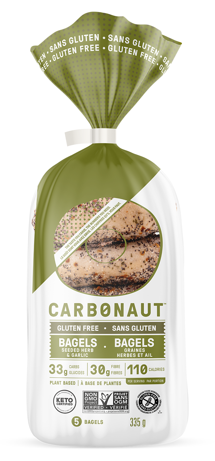 Carbonaut Gluten Free Seeded Herb and Seed Bagel 325gm