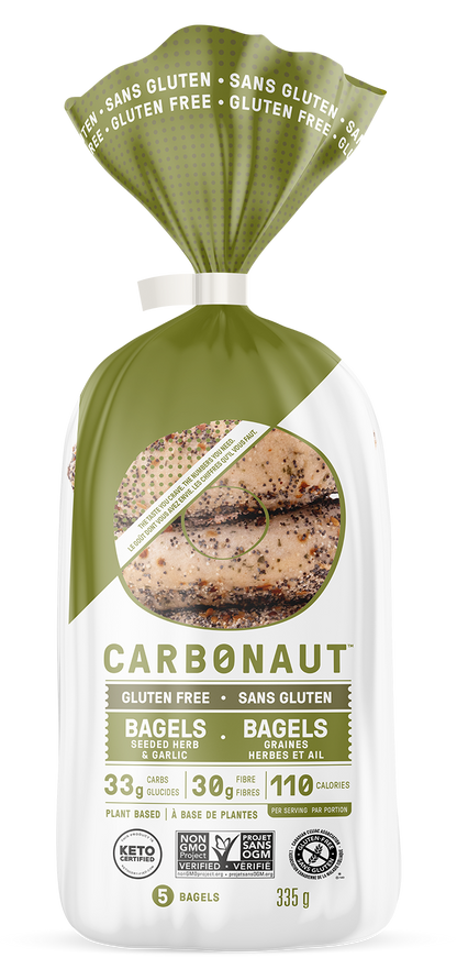 Carbonaut Gluten Free Seeded Herb and Seed Bagel 325gm