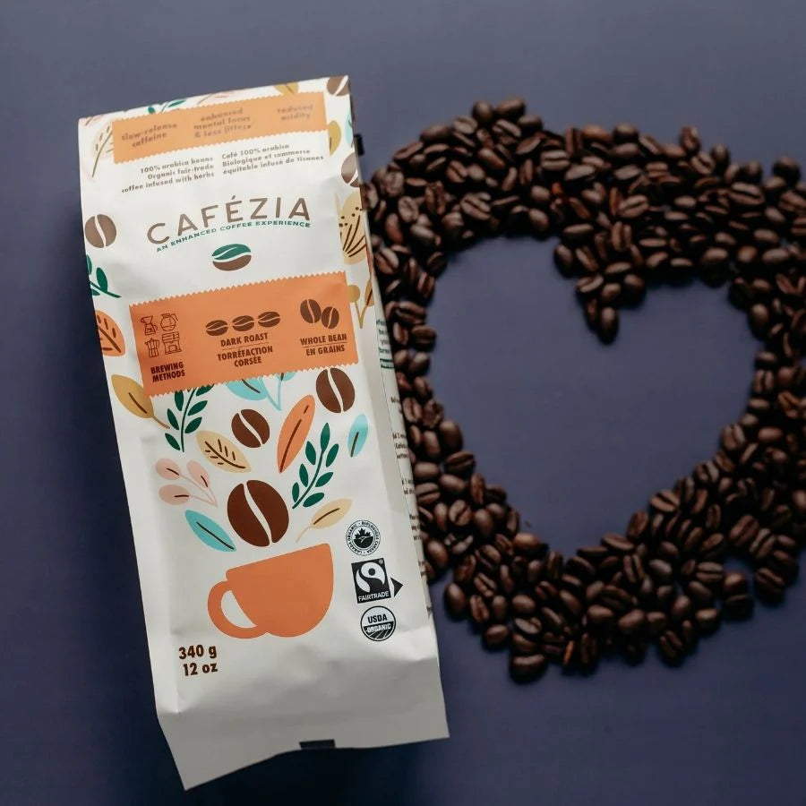Cafezia Organic DARK Roast Ground Coffee 340gm