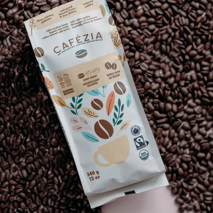Cafezia Organic LIGHT Roast Ground Coffee 340gm