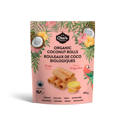 Cha's Organic Ginger Coconut Rolls 100gm