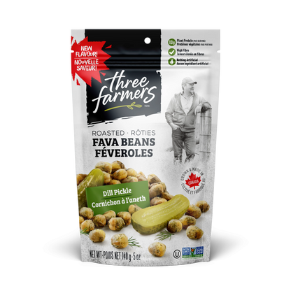 Three Farmers Roasted Fava Beans Dill Pickle 140gm
