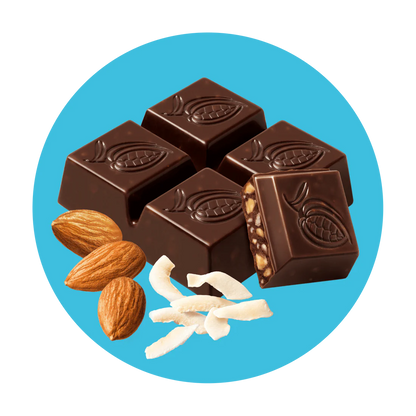 Chocxo Organic Keto Dark Chocolate Sea Salt Coconut and Almonds Snack 98g