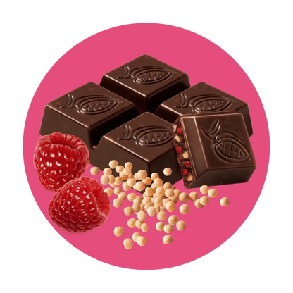 Chocxo Keto Dark Chocolate Raspberry and Quinoa Snaps 98gm