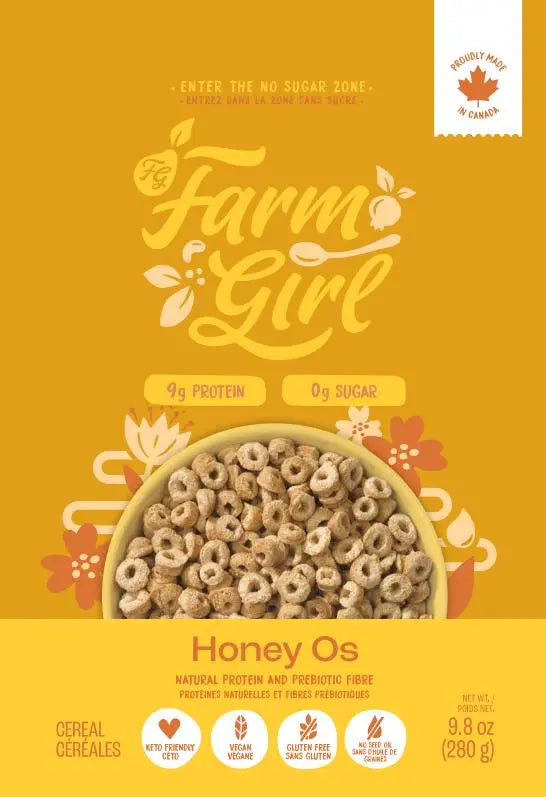 Farm girl  Keto Honey Nut O's Cereal 320gm