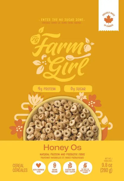 Farm girl  Keto Honey Nut O's Cereal 320gm
