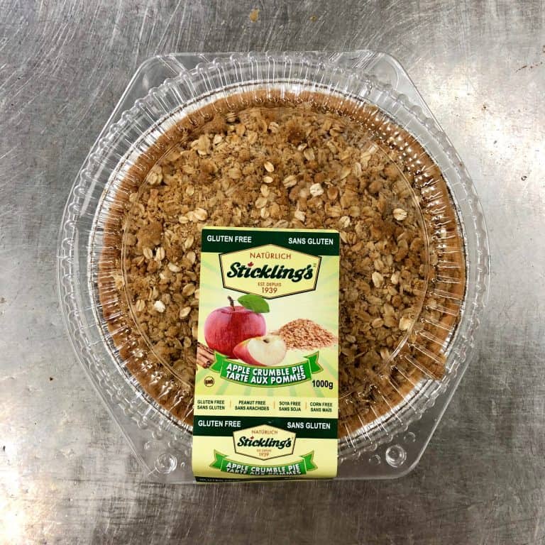Stickling's Organic GF Apple Crumble Pie 1000g
