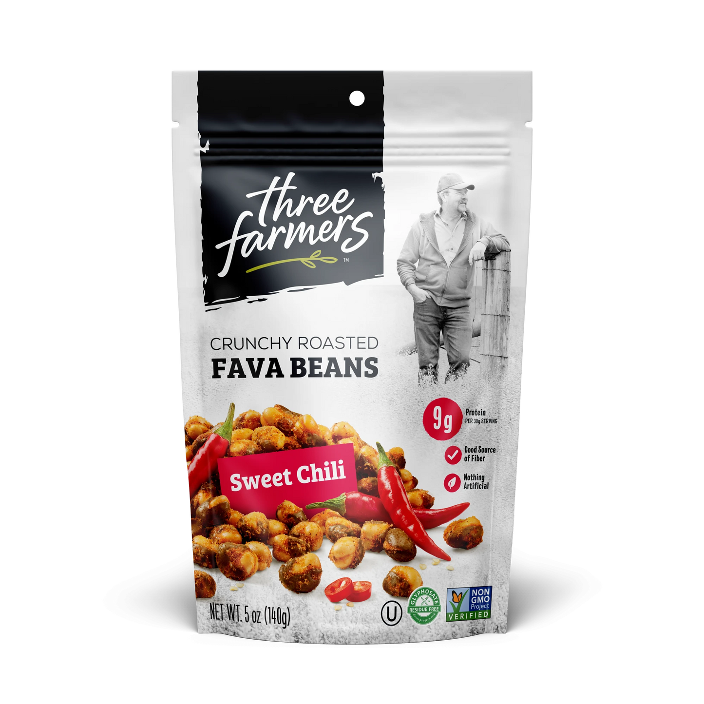 Three Farmers Roasted Fava Beans Sweet Chilli 140gm