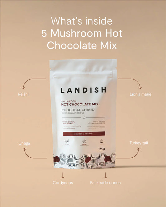 Landish 5 Mushroom Hot Chocolate Mix 135gm