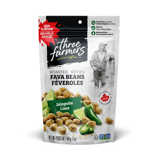 Three Farmers Roasted Fava Beans Jalapeno 140gm
