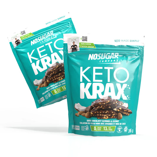 No Sugar Company Keto Krax Dark Chocolatey Almonds and Coconut 245gm
