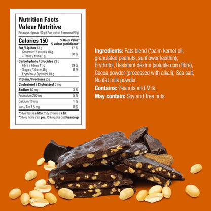 No Sugar Company Keto Krax Dark Chocolate Peanut Crunch 245gm