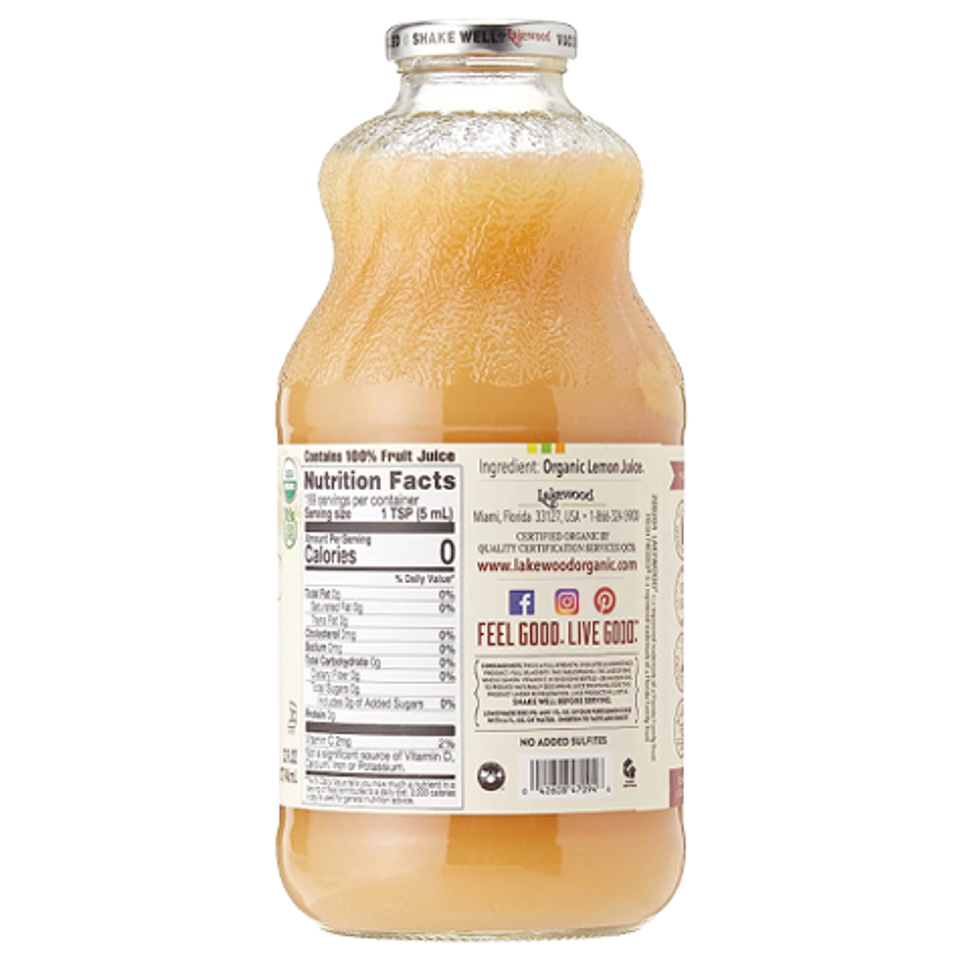 Lakewood Organic Pure Lemon 946ml