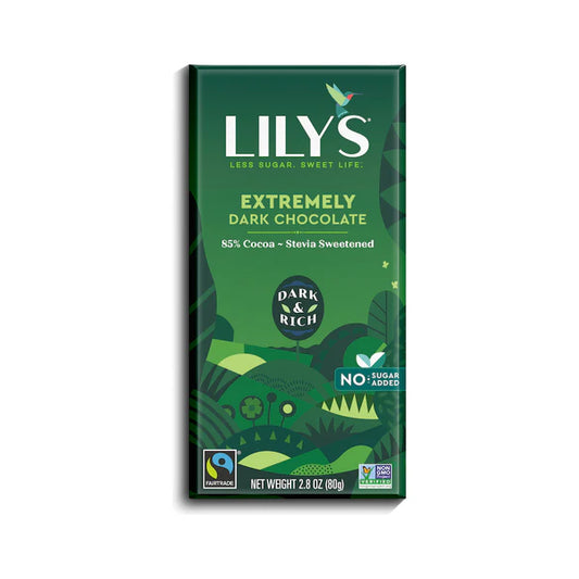 Lily's Sweets 85% Extremely Dark Chocolate Bar 80gm
