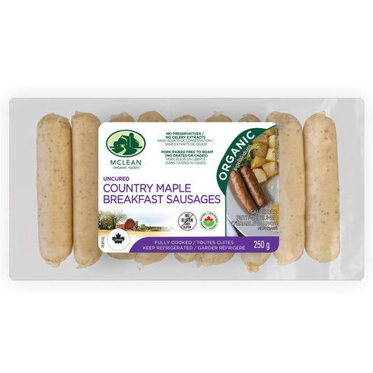 McLean Organic Maple Breakfast Sausage 250gm
