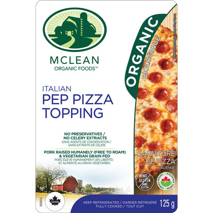 Mclean Organic Pizza Pepparoni Topping