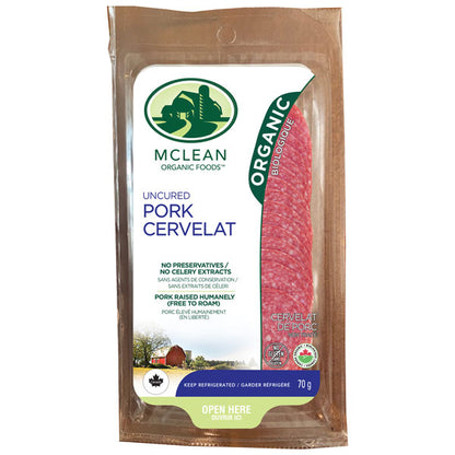 McLean Organic Sliced Cervelat 70gm