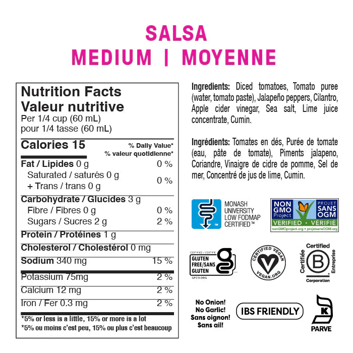 Fody Fodmap Medium Salsa 450ml