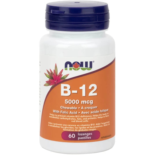 Vitamin B-12 5000mcg + Folic Acid 60 loz