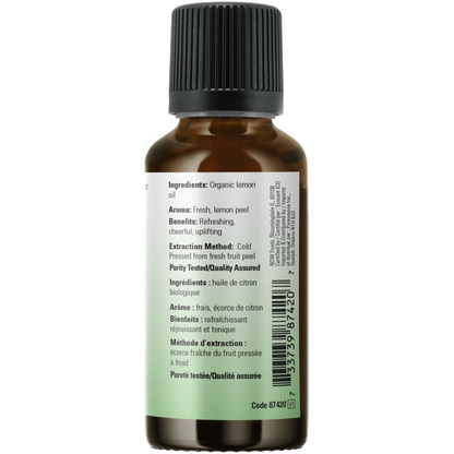 Now Organic Lemon Essential Oil 30ml