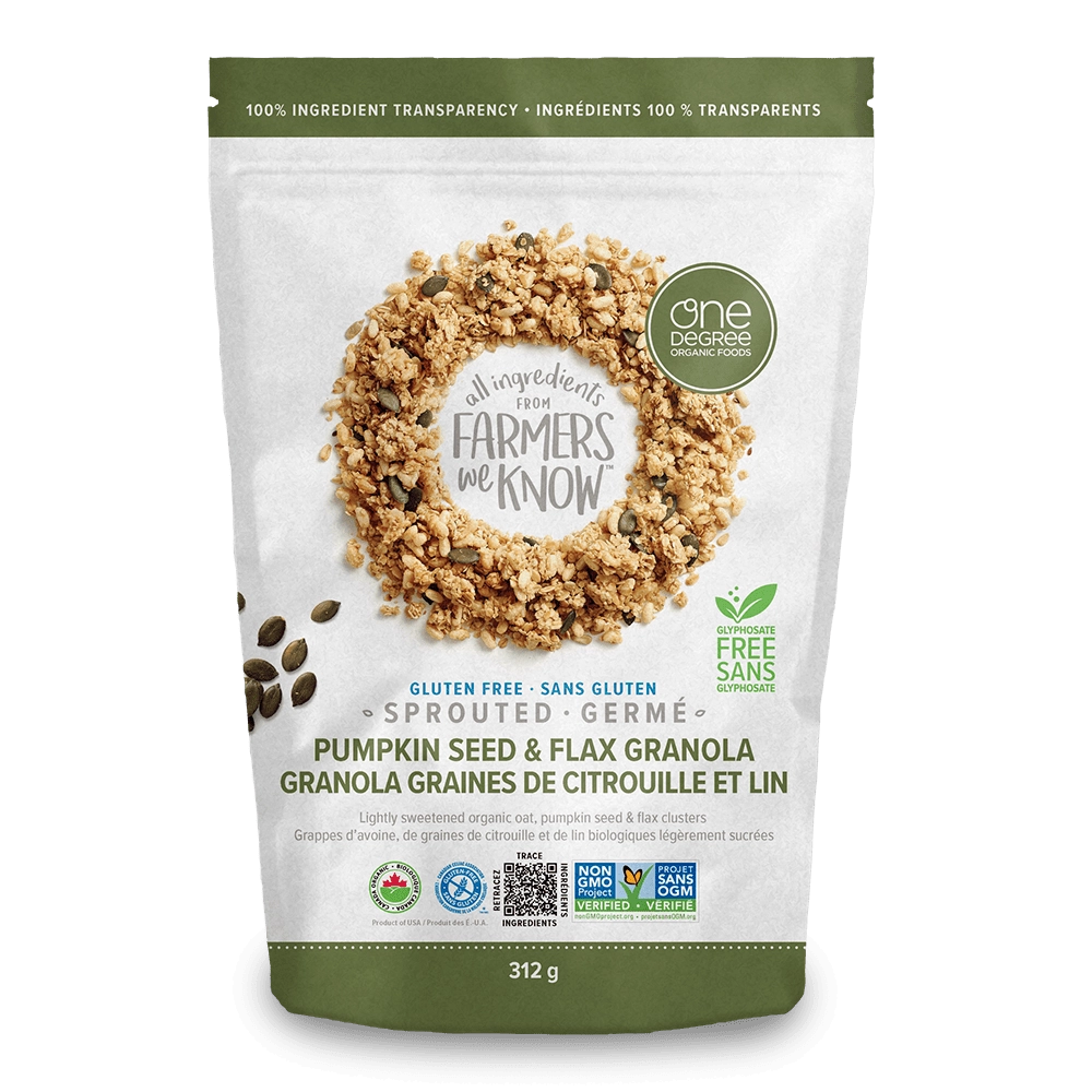 One Degree Oat Pumpkin Seed and Flax Granola 321g