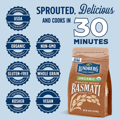 Lundberg Sprouted Brown Basmati Rice 454g