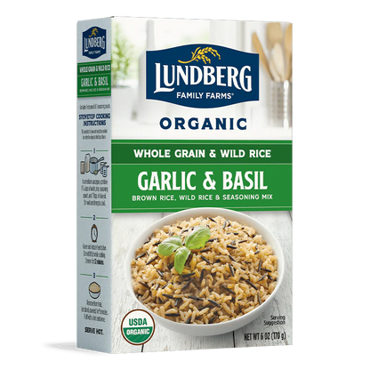 Lundberg Organic Whole Grain Rice and Wild Rice Garlic Basil 170g