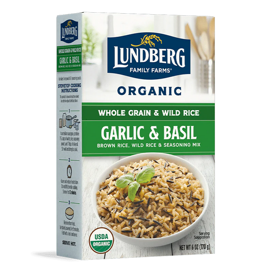 Lundberg Organic Whole Grain Rice and Wild Rice Garlic Basil 170g