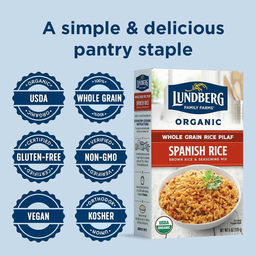 Lundberg Whole Grain Spanish Rice & Seasoning Mix 170g