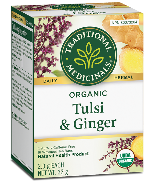 Traditional Medicinal Organic Tulsi with Ginger Tea 32gm
