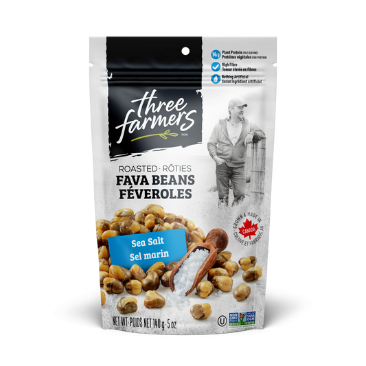 Three Farmers Roasted Fava Beans Sea Salt 140gm
