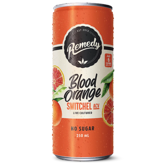 Remedy's No Sugar Blood Orange Switchel 4x 330ml