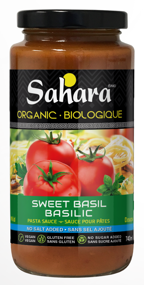 Sahara Organic Sweet Basil No Salt Pasta Sauce 740ml