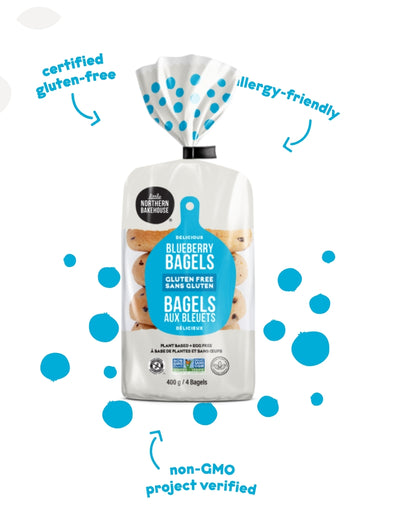 Little Northern Bakehouse Gluten Free Bluebery Bagels