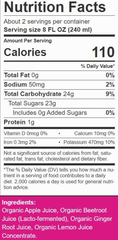 Biotta Apple Beetroot Ginger 500ml
