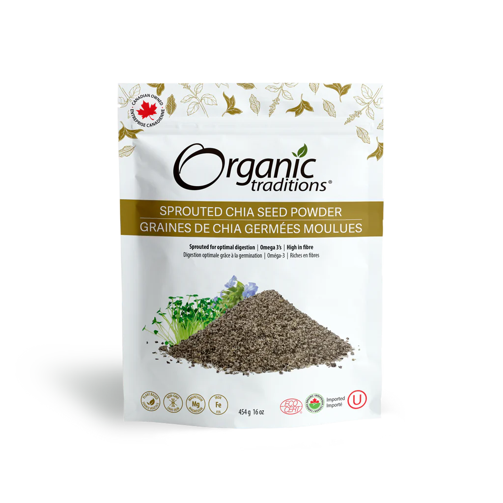 Organic Traditions Sprouted Chia Powder 454gm