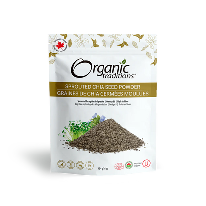 Organic Traditions Sprouted Chia Powder 454gm